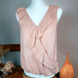 A‎ New Day Light Pink Ruffle Sleeveless Top